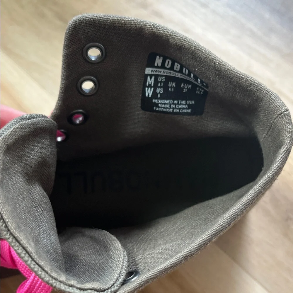NOBULL Canvas Trainer High Ivy Black Gum Sole Women’s 8 (Men’s 6.5) EUC - Picture 7 of 9